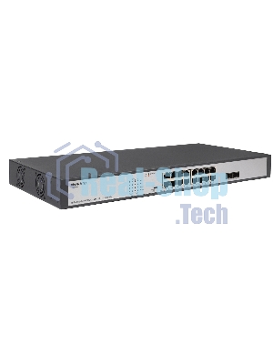 Коммутатор Unmanaged Switch 16x1000Base-T PoE, 2x1000Base-X SFP, PoE Budget 200W, Long-range PoE up to 250m, 19
