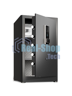 Сейф Deli ET597 800x480x420 мм, электронный/ключевой/биометрический, черный