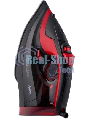 Утюг Domfy DSC-EI502 черный/красный, 2400 Вт, 160 г/мин, 400 мл