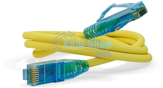 Патч-корд Hyperline U/UTP, Cat.6, LSZH, 1 м, желтый PC-LPM-UTP-RJ45-RJ45-C6-1M-LSZH-YL