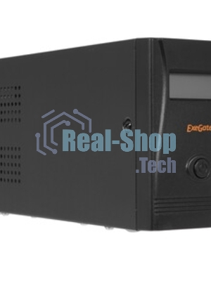 Источник бесперебойного питания ExeGate Smart LB-850.LCD.AVR.2SH.USB (850VA/510W, LCD, AVR, 2*Schuko, USB, батарея 12V 9Ah, черный)