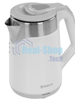Чайник Sakura SA-2172W 1.8 л, двухслойный белый