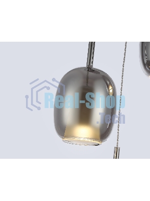 Подвесной светильник Ambrella light LH11153/3 BK/WH/SM черный/белый/дымчатый E27*3 max 60W D425*1500