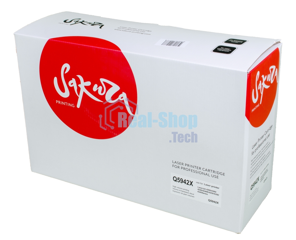 Картридж лазерный Sakura Q5942X для HP LaserJET 4200/4300/4240/4240N/4250/4350/4345Series, черный, 12000 к.