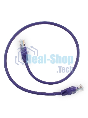 Патч-корд UTP Cablexpert cat.5e, 0.5м, литой, многожильный, фиолетовый