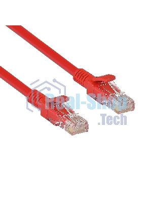 Патч-корд ExeGate UTP-RJ45-RJ45-C6-0,5M-RD, UTP, cat.6, 0,5м, красный