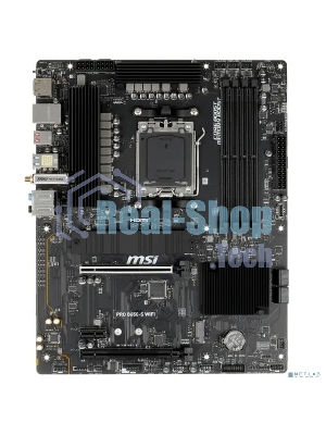 Материнская плата MSI PRO B650-S WIFI, AM5, AMD B650, 4xDDR5, 4xSATA, 2xM.2, 1xPCI-E 4.0 x16, 1xPCI-E 4.0 x4, 1xHDMI, 1xDP, 1x2.5Gb LAN, 3xUSB 3.2 Gen 1, 3xUSB 3.2 Gen 2, 6x3.5 мм, 7.1, Standard-ATX