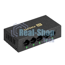 Коммутатор неуправляемый ExeGate EDES-1005D (5-портовый UTP 10/100Mbps, металлический корпус, с функцией энергосбережения (EEE), настольный/настенный)