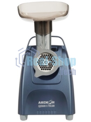 Мясорубка электрическая Аксион М62.01 синий, 2000 Вт, 4.0 кг/мин, реверс, защита от перегрузки, насадки - 4