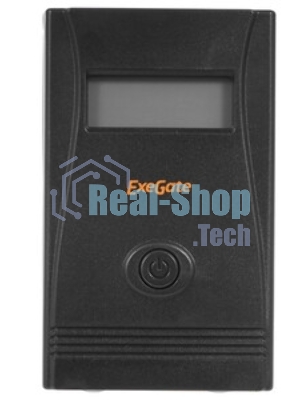 Источник бесперебойного питания ExeGate Smart LB-850.LCD.AVR.2SH.USB (850VA/510W, LCD, AVR, 2*Schuko, USB, батарея 12V 9Ah, черный)