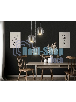 Подвесной светильник Ambrella light LH11153/3 BK/WH/SM черный/белый/дымчатый E27*3 max 60W D425*1500