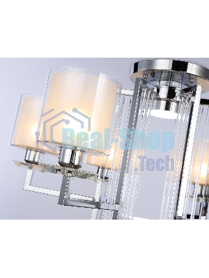 Светильник Ambrella light TR4418/6 CH/CL/FR хром/прозрачный/белый матовый E27*6 max 40W D748*463