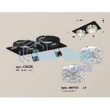 Комплект встраиваемого светильника Ambrella light XC6526040 SBK/CL черный песок/прозрачный MR16 GU5.3 (C6526, N6150)