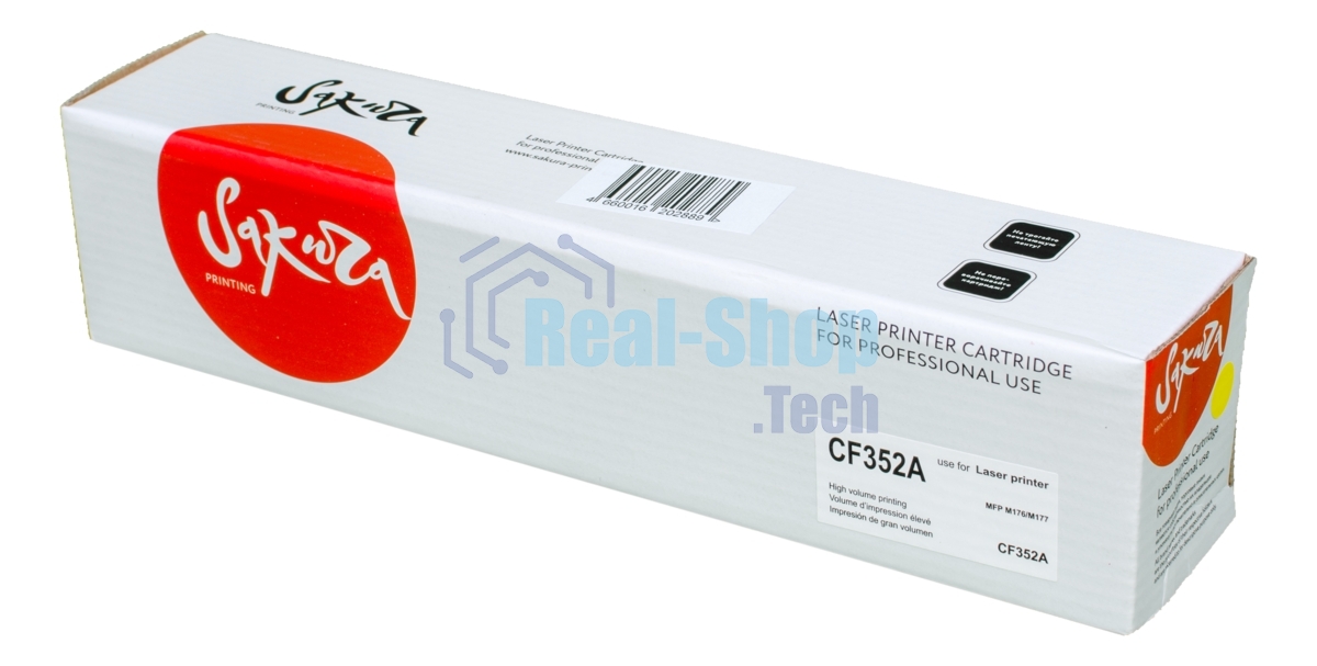 Картридж Sakura CF352A для HP MFP M176/M177, желтый, 1000 к.