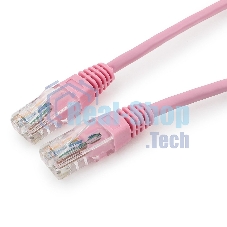Патч-корд UTP Cablexpert cat.5e, 1м, литой, многожильный, розовый