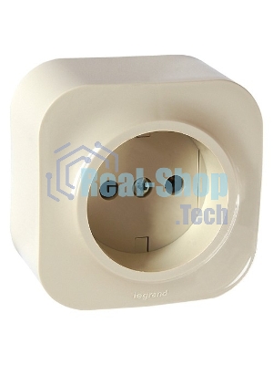 Розетка Legrand 782241 с заземлением без шторок (Слоновая кость)