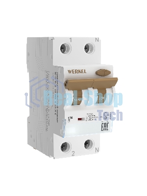 Дифференциальный автомат Werkel 1P+N 16 A 30 mА  6 kА  C A W922P166