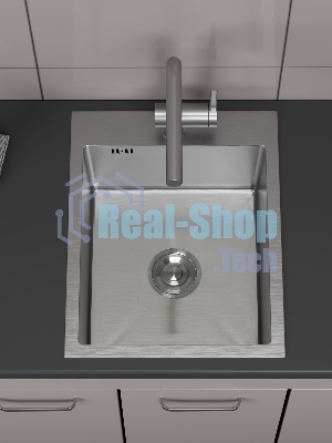 Мойка кухонная из нержавеющей стали BAU SOUL КТ4050S SATIN, сифон EASY CLEAN в комплекте.