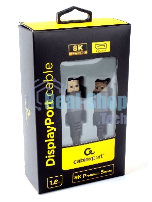 Кабель DisplayPort Cablexpert CC-DP8K-6, v1.4, 1.8м, 20M/20M, нейлоновая оплетка, метал. разъемы, пакет