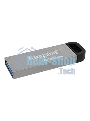 Флешка USB Kingston DataTraveler KYSON (DTKN/256GB), 256Gb, USB 3.2 Gen 1, R/W 200/60, серебристый/черный