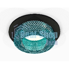 Комплект встраиваемого светильника Ambrella light XC7622023 SBK/BL черный песок/голубой MR16 GU5.3 (C7622, N7194)