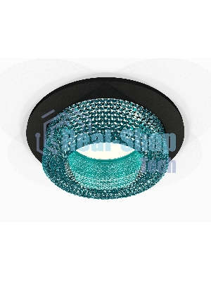 Комплект встраиваемого светильника Ambrella light XC7622023 SBK/BL черный песок/голубой MR16 GU5.3 (C7622, N7194)