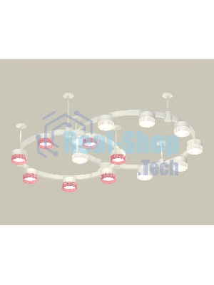 Светильник Ambrella light XR92211210/16 SWH/CL/PI белый песок/прозрачный/розовый GX53