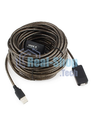 Кабель-удлинитель USB2.0 активный Cablexpert UAE-01-15M, AM/AF, 15м