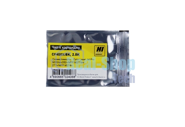Чип Hi-Black к картриджу HP CLJ Pro M252dw (CF400X) OEM SIZE, Bk, 2.8K