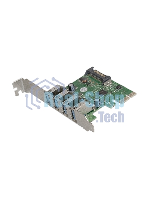 Контроллер ExeGate EXE-314 PCI-E 2.0, 4*USB 3.0 ext, разъем доп.питания (OEM)