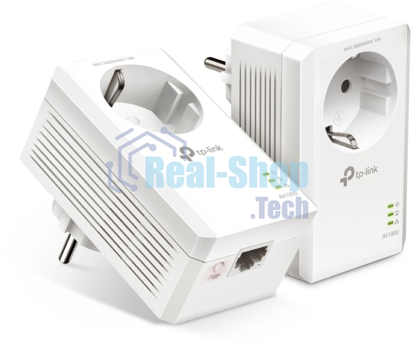 Сетевой адаптер TP-Link AV1000 Gigabit Passthrough Powerline Starter KitSPEED: 1000 Mbps PowerlineSPEC: Broadcom CPU, HomePlug AV2, 1+1 Gigabit PortFEATURE: Plug and Play, tpPLC Utility, Pair for More Security, Extra Power SocketKIT: 2× TL-PA7017P