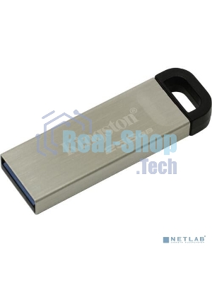 Флешка USB Kingston DataTraveler KYSON (DTKN/256GB), 256Gb, USB 3.2 Gen 1, R/W 200/60, серебристый/черный