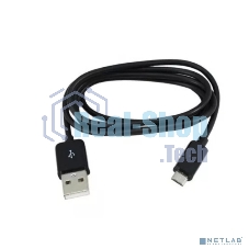 Кабель Rexant USB кабель microUSB длинный штекер 1М черный