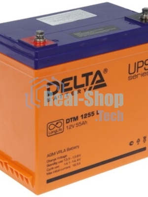 Аккумуляторная батарея Delta CGD 1255 напряжение 12В, емкость 55А·ч (230х138х205мм)