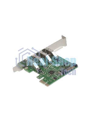 Контроллер ExeGate EXE-314 PCI-E 2.0, 4*USB 3.0 ext, разъем доп.питания (OEM)