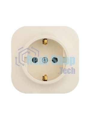 Розетка Legrand 782241 с заземлением без шторок (Слоновая кость)