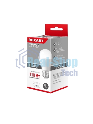 Лампа светодиодная Rexant 604-008 груша A60 15,5 Вт E27 1473 лм 2700 K теплый свет