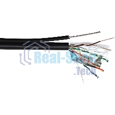 Кабель информационный Lanmaster TWT-5EFTP-UNV-TR cat.5e FTP 4X2X24AWG PE внешний 305м черный