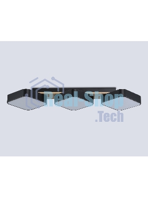 Светильник Ambrella light FL4878/3 BK/WD черный/дерево 54W 3000-6000K 680*200*70 (без ПДУ)