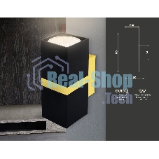 Настенный светильник FW246/2 BK/GD черный/золото GU10*2 max 12W 155*61*80