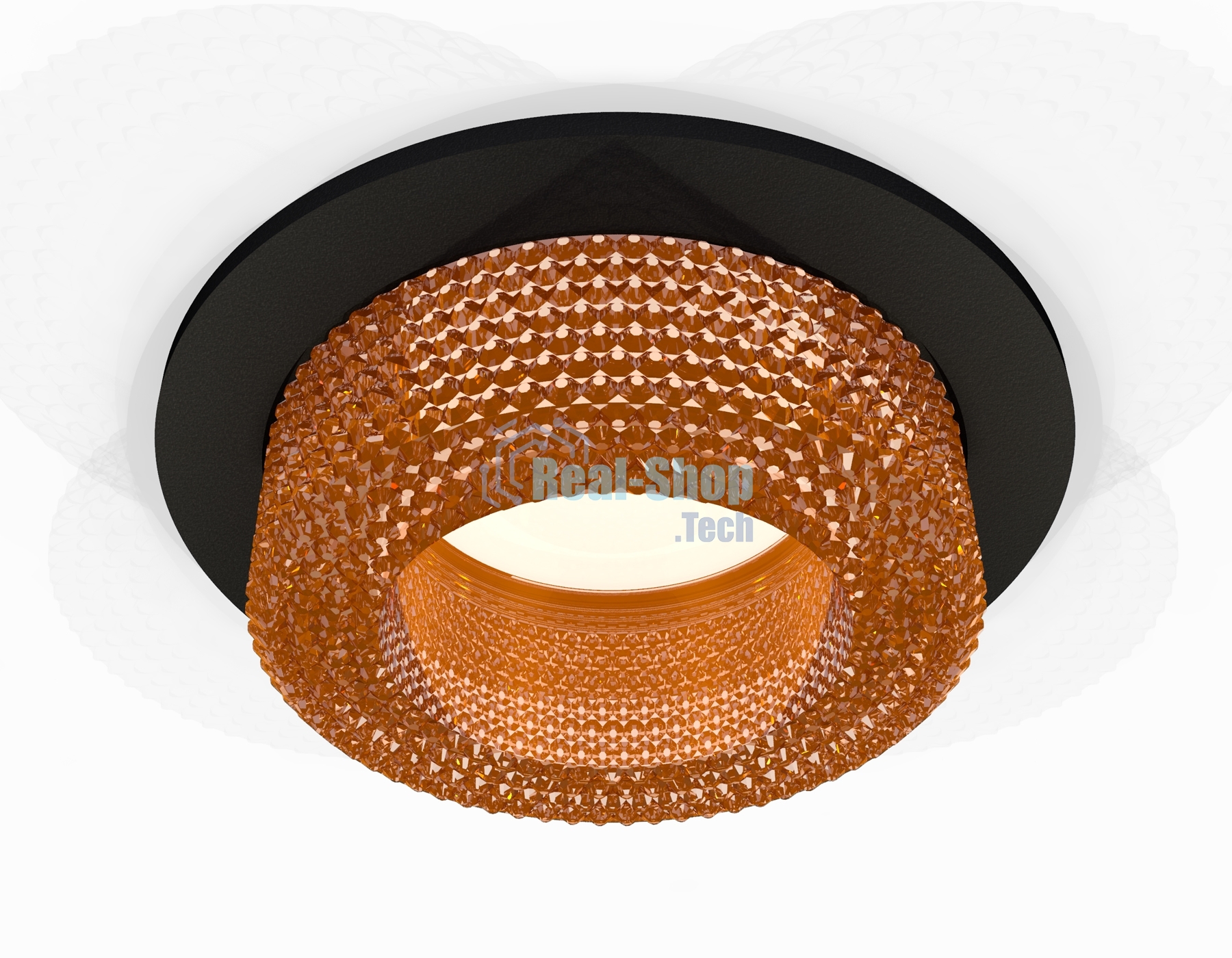 Комплект встраиваемого светильника Ambrella light XC7622024 SBK/CF черный песок/кофе MR16 GU5.3 (C7622, N7195)