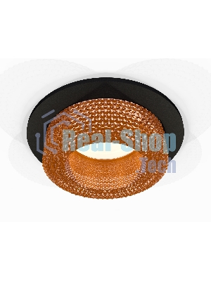 Комплект встраиваемого светильника Ambrella light XC7622024 SBK/CF черный песок/кофе MR16 GU5.3 (C7622, N7195)