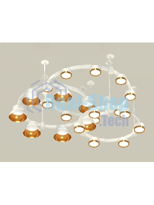 Светильник Ambrella light XR92212001/22 SWH/PYG/CL белый песок/золото желтое полированное/прозрачный GX53