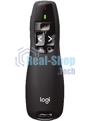 Презентер беспроводной Logitech R400 черный, радиоканал, USB, кнопки - 5