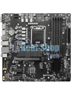 Материнская плата MSI PRO B760M-P DDR5, LGA 1700, Intel B760, 4xDDR5, 4xSATA, 2xM.2, 1xPCIe 4.0 x16, 2xPCIe 3.0 x1, 1xHDMI, 1xDP, 1xVGA, 1x1Gb LAN, 4xUSB-A 2.0, 1xUSB-A 3.2 Gen 1, 1xUSB-C 3.2 Gen 2, 3x3.5 мм, 7.1, mATX