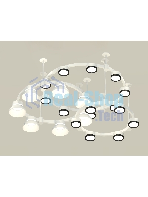Светильник Ambrella light XR92212010/22 SWH/PBK/FR белый песок/черный полированный/белый матовый GX53