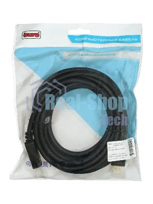 Кабель аудио-видео Buro v 1.2 DisplayPort (m)/DisplayPort (m) 5м. позолоченные контакты черный