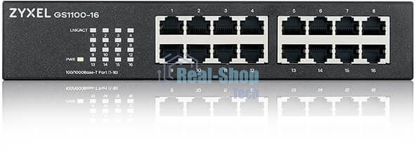 Коммутатор Zyxel GS1100-16-EU0103F 16G неуправляемый