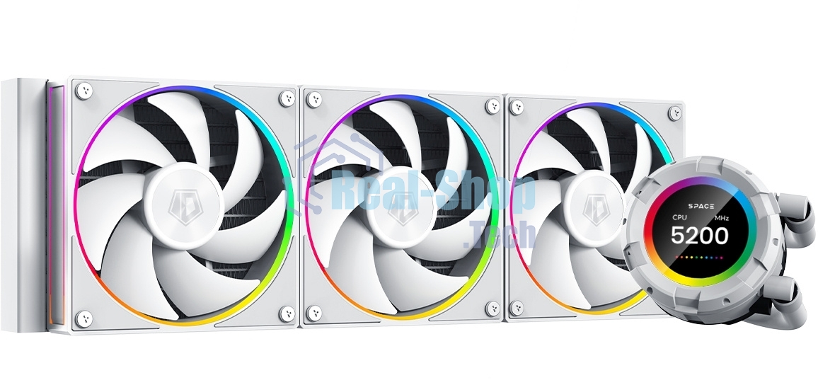 Система жидкостного охлаждения ID-Cooling SL360 белый 120мм алюминий+медь 2000rpm 30db 4-pin 350W