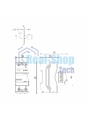 Устройство защитного отключения Werkel 1P+N 25 A 30 mА  АС  6 kА W912P256